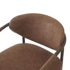 Lot de 2 chaises de salle à manger modernes rembourrées Christopher Knight Home Moriel avec dossier incurvé