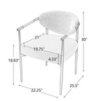 Lot de 2 chaises de salle à manger modernes rembourrées Christopher Knight Home Moriel avec dossier incurvé