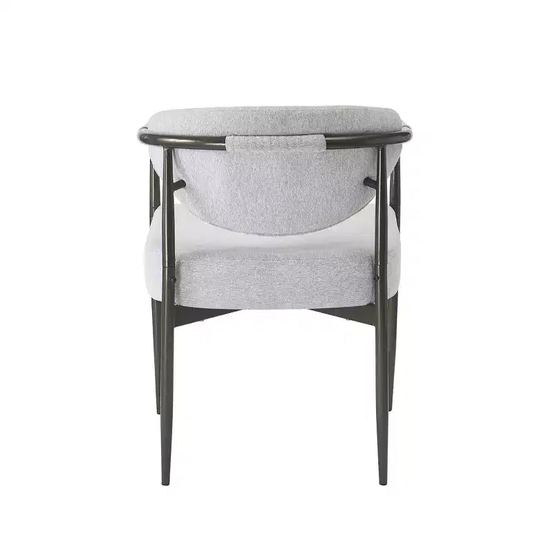 Lot de 2 chaises de salle à manger modernes rembourrées Christopher Knight Home Moriel avec dossier incurvé