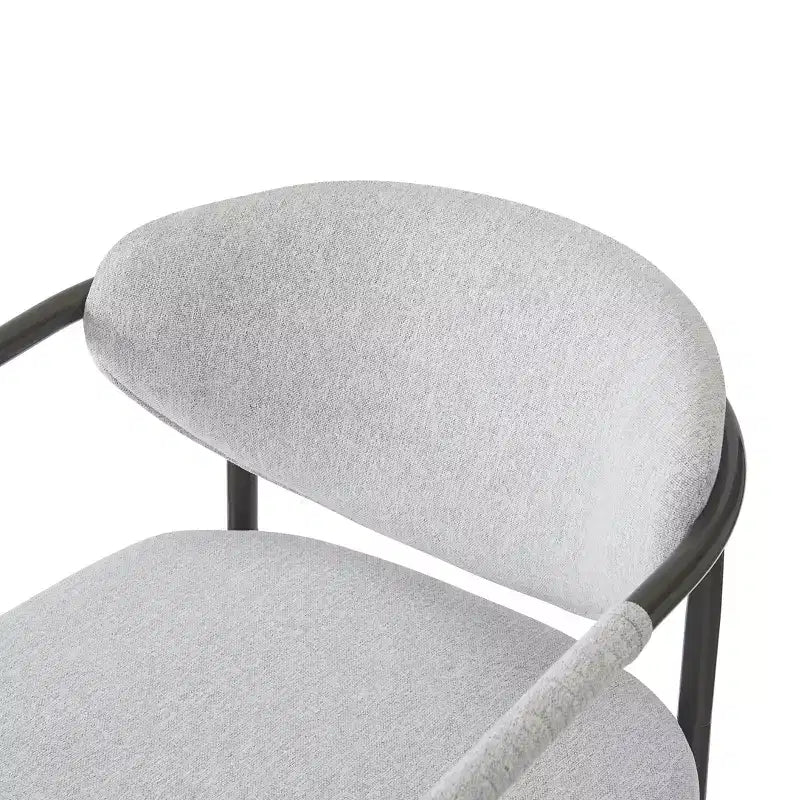 Lot de 2 chaises de salle à manger modernes rembourrées Christopher Knight Home Moriel avec dossier incurvé