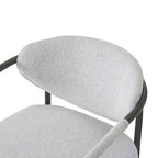 Lot de 2 chaises de salle à manger modernes rembourrées Christopher Knight Home Moriel avec dossier incurvé