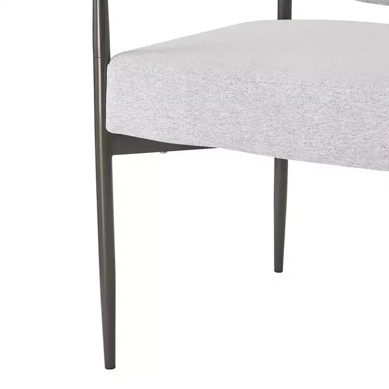 Lot de 2 chaises de salle à manger modernes rembourrées Christopher Knight Home Moriel avec dossier incurvé