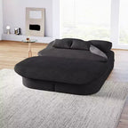 Canapé-lit pliable 2 en 1 de 75 pouces, canapé de sol convertible avec coussin en mousse et couverture multifonctionnelle pour salon, chambre à coucher ou studio