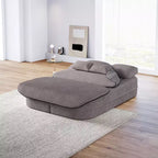 Canapé-lit pliable 2 en 1 de 75 pouces, canapé de sol convertible avec coussin en mousse et couverture multifonctionnelle pour salon, chambre à coucher ou studio