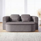 Canapé-lit pliable 2 en 1 de 75 pouces, canapé de sol convertible avec coussin en mousse et couverture multifonctionnelle pour salon, chambre à coucher ou studio