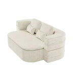 Canapé-lit pliable 2 en 1 de 75 pouces, canapé de sol convertible avec coussin en mousse et couverture multifonctionnelle pour salon, chambre à coucher ou studio