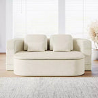 75'' 2-in-1 Foldable Sofa Bed, Convertible Floor Couch with Foam Cushion and Multi Functional Blanket for Living Room Bedroom Studio