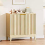 Acekool 32 Fluted Sideboard Cabinet, Buffet Storage with Adjustable Shelves, Mid-Century Modern Accent, Entryway or Kitchen