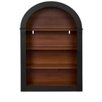 Okak Armoire de Rangement Antique à Niche, Meuble de Rangement avec 4 Étagères, Armoire Autonome pour Salon, Couloir et Bureau, Noir