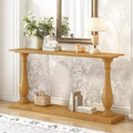 Bestier Console Tables for Entryway, 60 Wood 2-Tier Entry Hallway Table, Narrow Sofa Table Behind Couch Table for Living Room, Entrance
