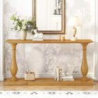 Consoles Bestier pour entrée, table de couloir en bois à 2 niveaux de 152 cm, table de canapé étroite derrière le canapé pour salon, entrée
