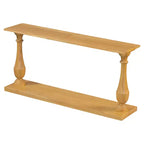 Consoles Bestier pour entrée, table de couloir en bois à 2 niveaux de 152 cm, table de canapé étroite derrière le canapé pour salon, entrée