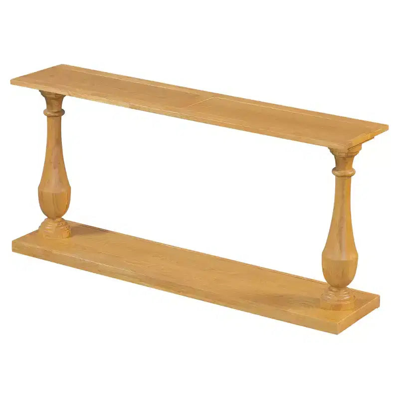 Consoles Bestier pour entrée, table de couloir en bois à 2 niveaux de 152 cm, table de canapé étroite derrière le canapé pour salon, entrée