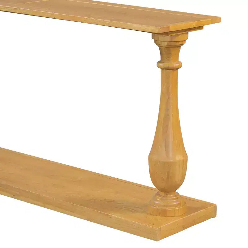 Consoles Bestier pour entrée, table de couloir en bois à 2 niveaux de 152 cm, table de canapé étroite derrière le canapé pour salon, entrée