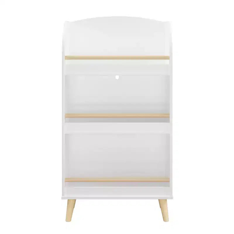 Bibliothèque pour enfants Okak Minimalism, étagères de rangement à 3 niveaux, coffre à jouets pour chambre d'enfant, salon, salle de jeux, blanc