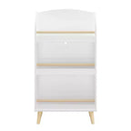 Bibliothèque pour enfants Okak Minimalism, étagères de rangement à 3 niveaux, coffre à jouets pour chambre d'enfant, salon, salle de jeux, blanc