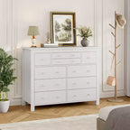 Commode large en bois à 47 tiroirs pour chambre à coucher, longue commode meuble TV pour chambre d'enfant, salon, couloir