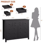 Commode large en bois à 47 tiroirs pour chambre à coucher, longue commode meuble TV pour chambre d'enfant, salon, couloir