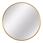 Miroir mural moderne PexFix 20 pouces, cadre mince en alliage d'aluminium, miroir circulaire à suspendre pour salle de bain au-dessus de l'évier, entrée, chambre à coucher, coiffeuse, doré