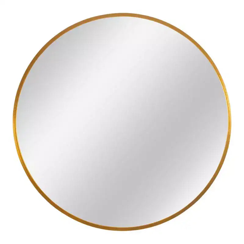 Miroir mural moderne PexFix 20 pouces, cadre mince en alliage d'aluminium, miroir circulaire à suspendre pour salle de bain au-dessus de l'évier, entrée, chambre à coucher, coiffeuse, doré