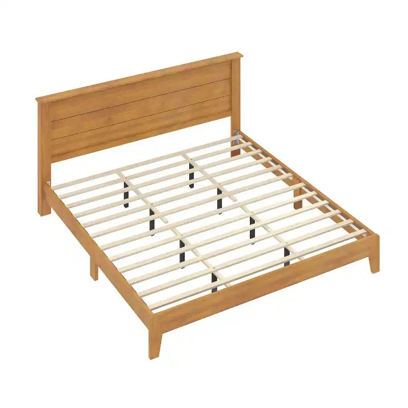 Lit Galano King Tiena Lencia avec tête de lit Noyer ambré