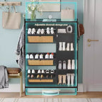 Meuble à chaussures COZONY avec tiroirs basculants, étagères réglables à 3 niveaux pour entrée, design peu encombrant pour l'entrée.
