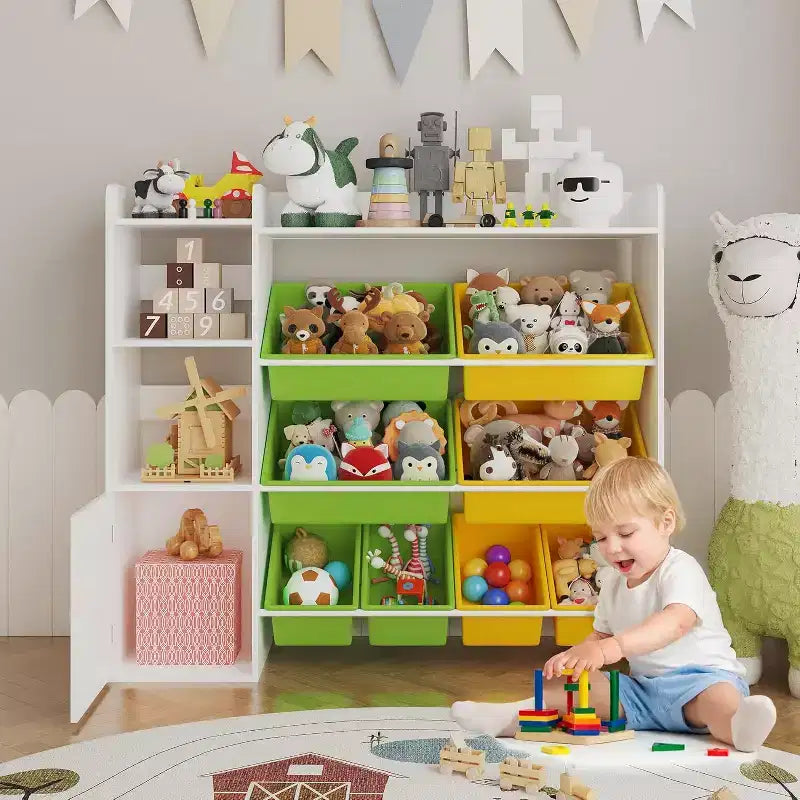 Meuble de rangement pour jouets GustoWave pour enfants, bibliothèque pour enfants, organisateur de jouets avec 8 bacs de rangement amovibles et étagères de rangement