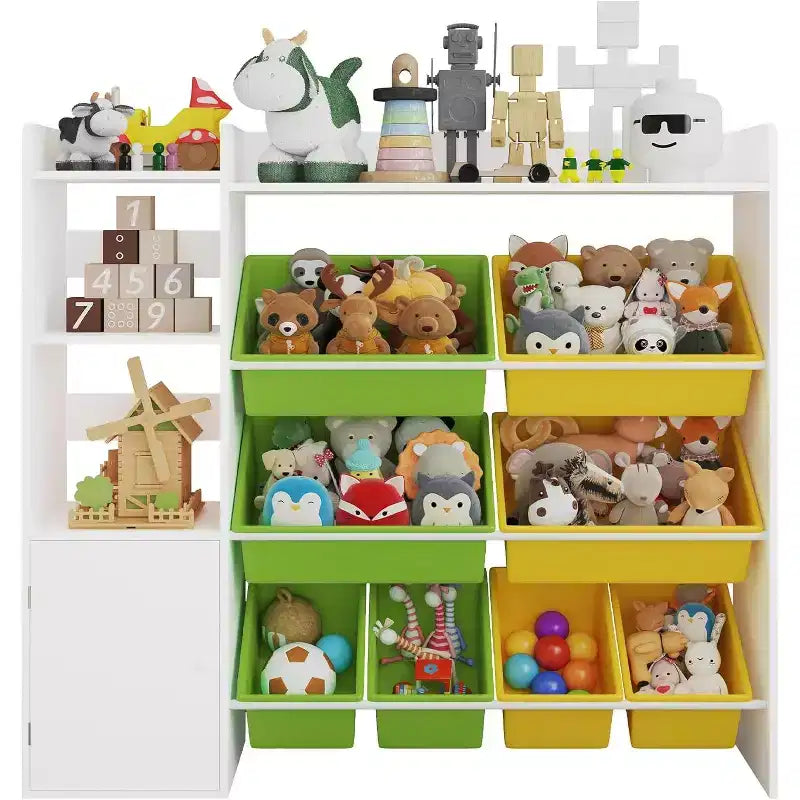 Meuble de rangement pour jouets GustoWave pour enfants, bibliothèque pour enfants, organisateur de jouets avec 8 bacs de rangement amovibles et étagères de rangement