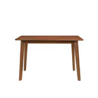 WestinTrends 5-Piece Mid Century Modern Solid Wood Dining Room Set, Walnut/Beige