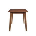 WestinTrends Ensemble de salle à manger 5 pièces en bois massif de style Mid-Century, Noyer/Beige