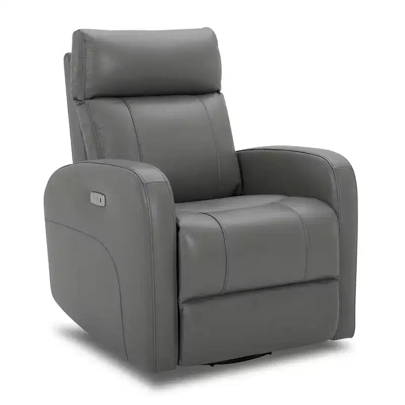 Fauteuil inclinable, pivotant, planant et à bascule en cuir Spruce & Spring avec ports USB