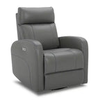 Fauteuil inclinable, pivotant, planant et à bascule en cuir Spruce & Spring avec ports USB