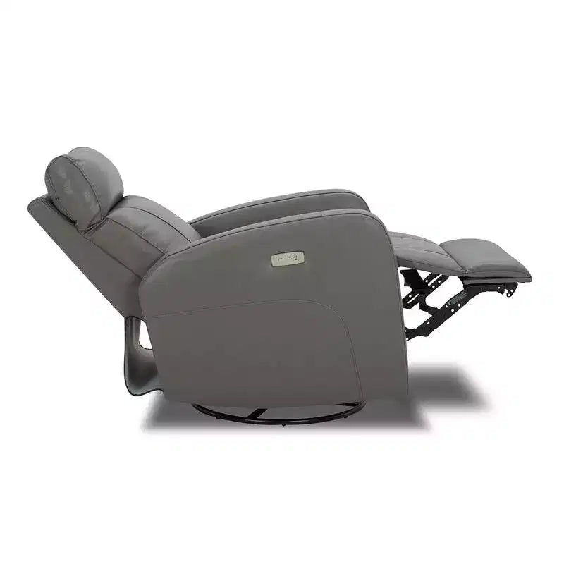 Fauteuil inclinable, pivotant, planant et à bascule en cuir Spruce & Spring avec ports USB