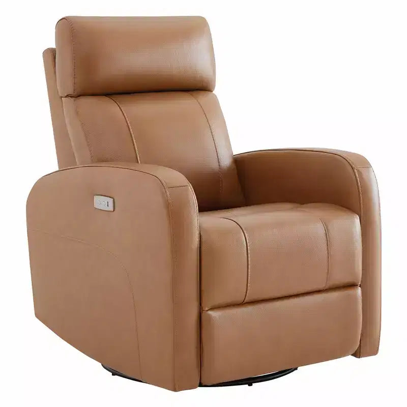 Fauteuil inclinable, pivotant, planant et à bascule en cuir Spruce & Spring avec ports USB