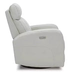 Fauteuil inclinable, pivotant, planant et à bascule en cuir Spruce & Spring avec ports USB