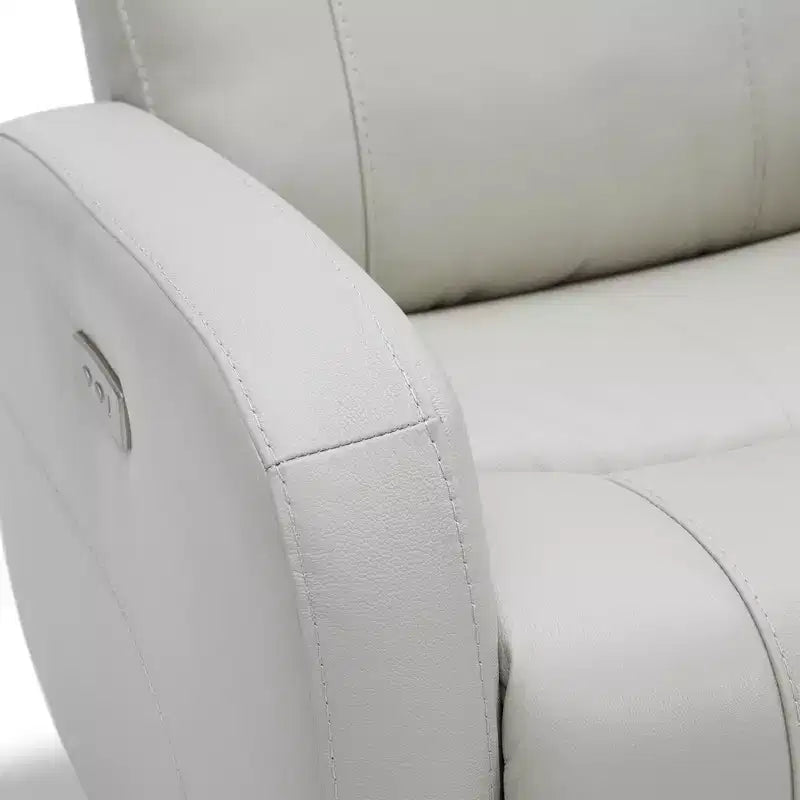 Fauteuil inclinable, pivotant, planant et à bascule en cuir Spruce & Spring avec ports USB