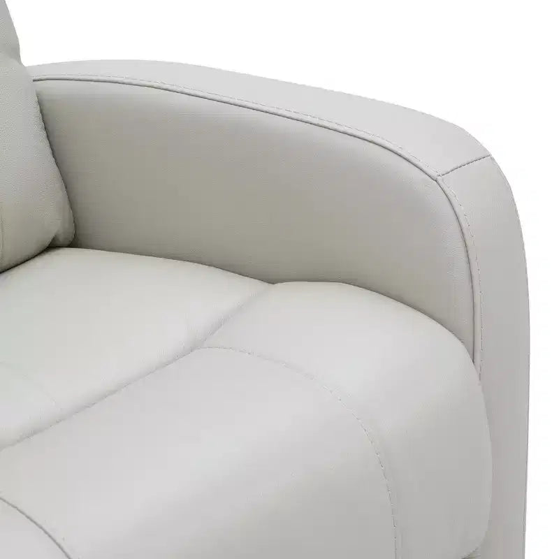 Fauteuil inclinable, pivotant, planant et à bascule en cuir Spruce & Spring avec ports USB
