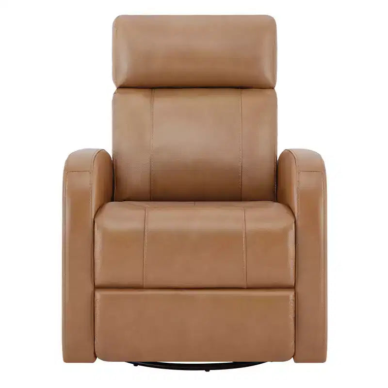 Fauteuil inclinable, pivotant, planant et à bascule en cuir Spruce & Spring avec ports USB