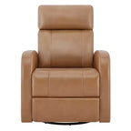 Fauteuil inclinable, pivotant, planant et à bascule en cuir Spruce & Spring avec ports USB