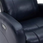 Fauteuil inclinable, pivotant, planant et à bascule en cuir Spruce & Spring avec ports USB