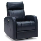 Fauteuil inclinable, pivotant, planant et à bascule en cuir Spruce & Spring avec ports USB