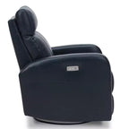 Fauteuil inclinable, pivotant, planant et à bascule en cuir Spruce & Spring avec ports USB