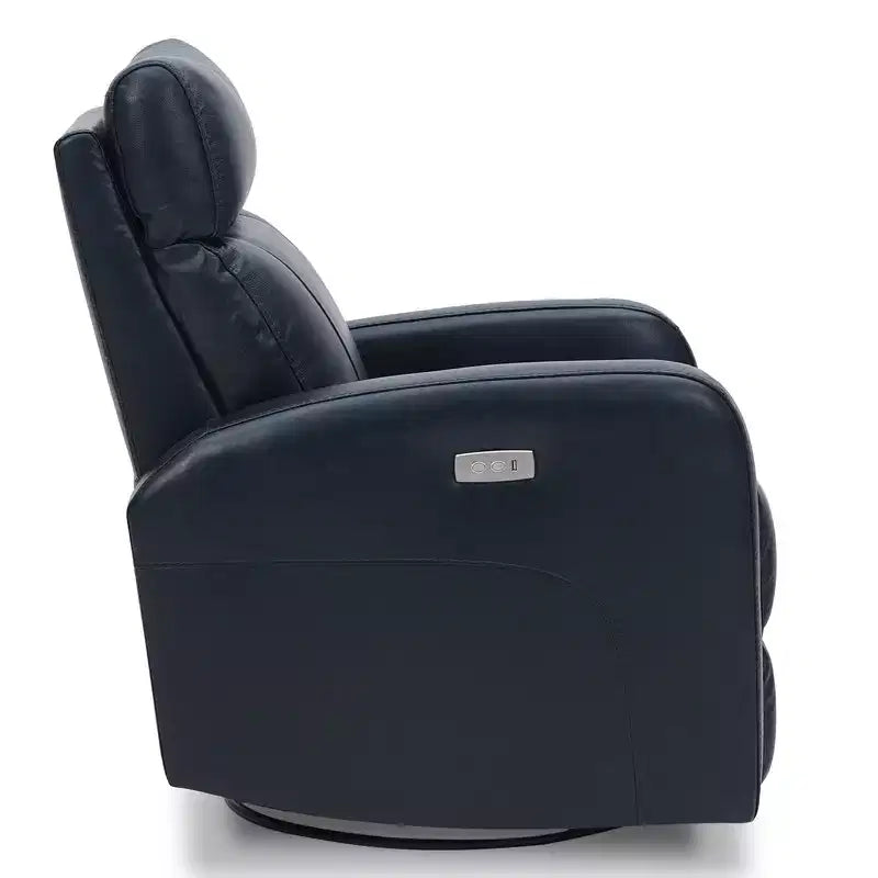 Fauteuil inclinable, pivotant, planant et à bascule en cuir Spruce & Spring avec ports USB