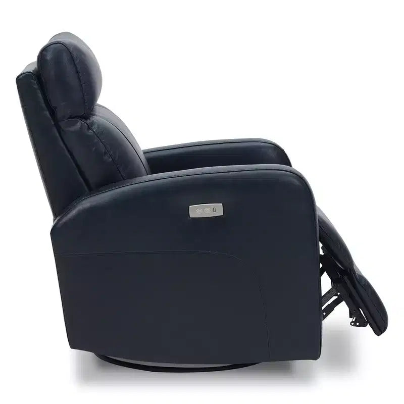 Fauteuil inclinable, pivotant, planant et à bascule en cuir Spruce & Spring avec ports USB