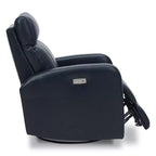 Fauteuil inclinable, pivotant, planant et à bascule en cuir Spruce & Spring avec ports USB