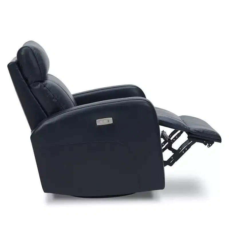 Fauteuil inclinable, pivotant, planant et à bascule en cuir Spruce & Spring avec ports USB