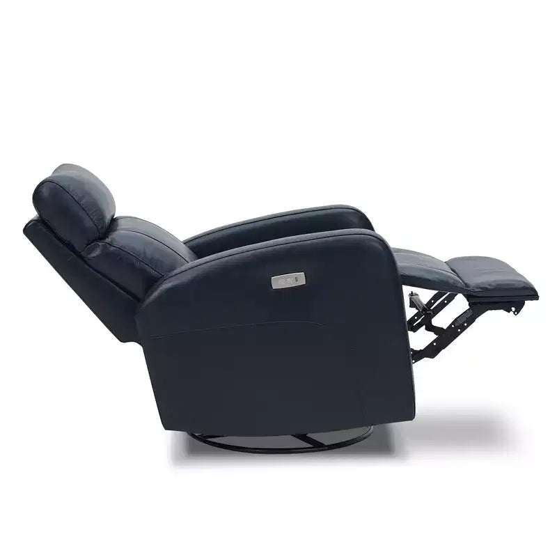 Fauteuil inclinable, pivotant, planant et à bascule en cuir Spruce & Spring avec ports USB