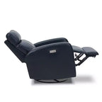 Fauteuil inclinable, pivotant, planant et à bascule en cuir Spruce & Spring avec ports USB