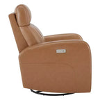Fauteuil inclinable, pivotant, planant et à bascule en cuir Spruce & Spring avec ports USB