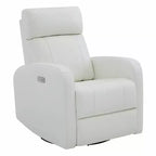 Fauteuil inclinable, pivotant, planant et à bascule en cuir Spruce & Spring avec ports USB
